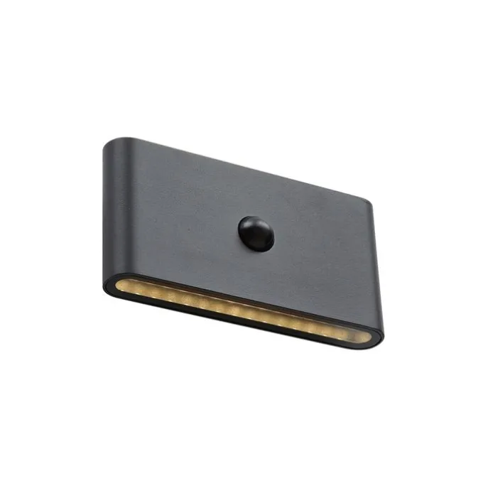 Wandleuchte schwarz 4-Stufen-Sensor magnetisch inkl. LED wiederaufladbar - Batt
