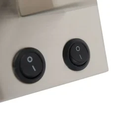 Wandleuchte Stahl mit Flexarm und Schirm weiß 18 cm - Brescia Combi