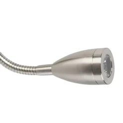 Wandleuchte Stahl mit Flexarm und Schirm weiß 18 cm - Brescia Combi