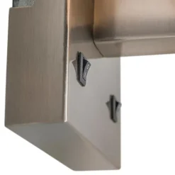 Wandleuchte Stahl mit schwarzem Schirm und Lesearm inkl. LED - Bergamo