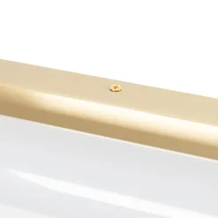 Wandleuchte weiß mit gold inkl. LED 3-stufig dimmbar IP44 - Yordi