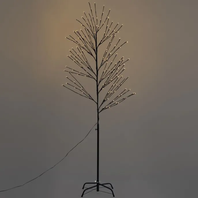 Weihnachtsbaum schwarz 200cm inkl. LED IP44 - Vixen