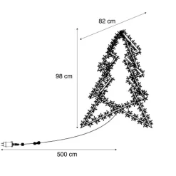 Weihnachtsbaum Schwarz inkl. LED IP44 - Brilli