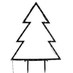 Weihnachtsbaumstrahler schwarz 71cm inkl. LED IP44 mit Fernbedienung - Kas