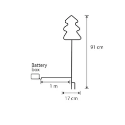 Weihnachts-Neon-Bodenspot grüner Baum inkl. LED mit Timer IP44 - Fura