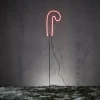 Weihnachts-Neon-Gartenstecker Rote Zuckerstange inkl. LED mit Timer IP44 - Fura