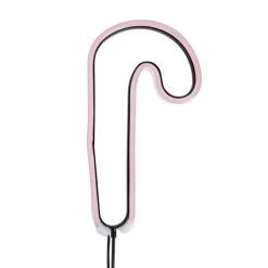 Weihnachts-Neon-Gartenstecker Rote Zuckerstange inkl. LED mit Timer IP44 - Fura