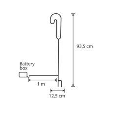 Weihnachts-Neon-Gartenstecker Rote Zuckerstange inkl. LED mit Timer IP44 - Fura