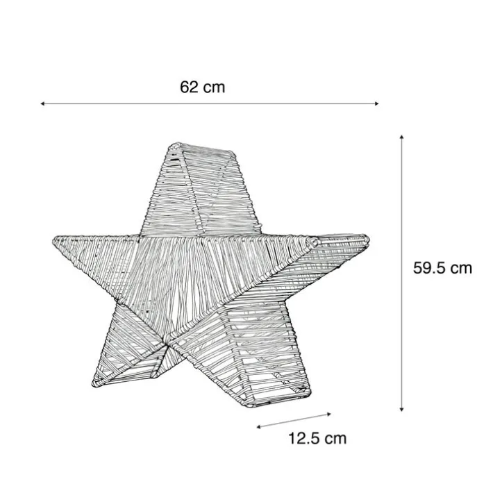 Weihnachts-Stehleuchte Braun 60cm inkl. LED IP54 Akku - Sisine