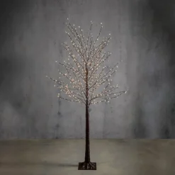 Weihnachts-Stehleuchte brauner Baum 180cm inkl. LED mit Timer IP44 - Ki