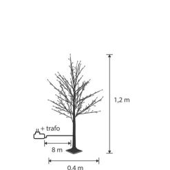 Weihnachts-Stehleuchte brauner Baum 120cm inkl. LED mit Timer IP44 - Ki