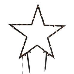 Weihnachtsstrahler Stern Weihnachten Schwarz 60cm inkl. LED IP44 mit Fernbedienung - Kas