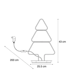 Weihnachts-Tischleuchte Gold Weihnachtsbaum inkl. LED - Arbre