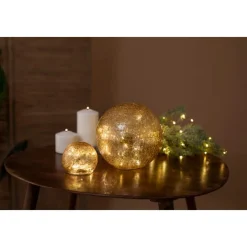 Weihnachts-Tischleuchte Gold 20cm inkl. LED - Lua