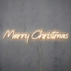 Weihnachts-Wandleuchte Neon Weiß - Frohe Weihnachten