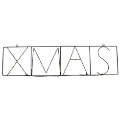 Weihnachts-Wandleuchte schwarz XMAS inkl. LED mit Timer IP44 - Yoro