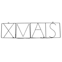 Weihnachts-Wandleuchte schwarz XMAS inkl. LED mit Timer IP44 - Yoro